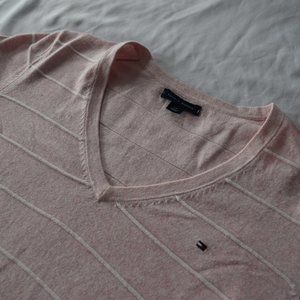 Women's Tommy Hilfiger Striped V-Neck Sweater